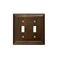 KnobDeals Cool Knobs and Pulls CKP Impressions Collection 31193 Decorative Double Toggle Wall PlateOutlet Cover Long Lasting Durable Solid Steel Construction OilRubbed Bronze 1 piece
