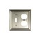 KnobDeals Cool Knobs and Pulls CKP Impressions Collection 31196 Decorative ToggleDuplex Wall PlateOutlet Cover Long Lasting Durable Solid Steel Construction Brushed Nickel 1 piece