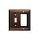 KnobDeals Cool Knobs and Pulls CKP Impressions Collection 31197 Decorative ToggleRocker Wall PlateOutlet Cover Long Lasting Durable Solid Steel Construction OilRubbed Bronze 1 piece
