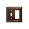 KnobDeals Cool Knobs and Pulls CKP Impressions Collection 31197 Decorative ToggleRocker Wall PlateOutlet Cover Long Lasting Durable Solid Steel Construction OilRubbed Bronze 1 piece