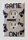 Create-A-Mural Cool Light Switch Plate Cover for Teens Room Fun Novelty Gift Decorative Decor Bedroom GAME ON Outlet