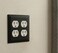 Cosmas 25012FB Flat Black Double Duplex Electrical Outlet Wall Plate