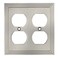 Cosmas 25012SN Satin Nickel Double Duplex Electrical Outlet Wall Plate