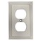 Cosmas 25026SN Satin Nickel Single Duplex Electrical Outlet Wall PlateCover