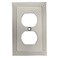 Cosmas 25026SN Satin Nickel Single Duplex Electrical Outlet Wall PlateCover