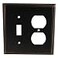 Cosmas 65022ORB Oil Rubbed Bronze Single ToggleDuplex Combo Electrical Outlet Wall PlateCover