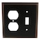 Cosmas 65022ORB Oil Rubbed Bronze Single ToggleDuplex Combo Electrical Outlet Wall PlateCover