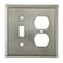 Cosmas 65022SN Satin Nickel Single ToggleDuplex Combo Electrical Outlet Wall PlateCover
