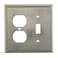 Cosmas 65022SN Satin Nickel Single ToggleDuplex Combo Electrical Outlet Wall PlateCover