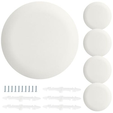 Houoto CP3540 Ceiling Cover Plate Round Electrical Box Cover 5 Pcs White