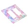 Spshian Decorative Switch Plate Covers Cute Marble Texture 2 Gang Double Rocker Decora Light Switch Cover Pink Purple Gold Abstract Dual Outlet Wall Plate Electrical Faceplate GFCI for Kids Girls Nurs