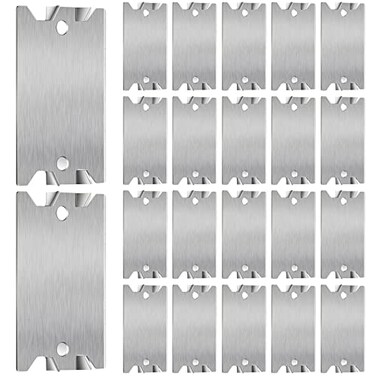 Dunzy 50 Pcs Nail Plates for Wood Studs 15 x 25 Cable Wire Protector with Pointed Prongs Steel Safety Plates Anti Nail Protection for Protects Plumbing and Wiring