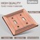 Dyekou Metal Wall Plate for Electrical Outlets Decorative Antique Copper Switch Plates Outlet Cover Light Switch Cover Plate 2Gang Wall Plates Double Toggle 2 Pack