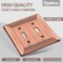 Dyekou Metal Wall Plate for Electrical Outlets Decorative Antique Copper Switch Plates Outlet Cover Light Switch Cover Plate 2Gang Wall Plates Double Toggle 2 Pack