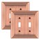 Dyekou Metal Wall Plate for Electrical Outlets Decorative Antique Copper Switch Plates Outlet Cover Light Switch Cover Plate 2Gang Wall Plates Double Toggle 2 Pack