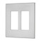 Eaton PJS262SGSPL Designer 2Gang Screwless Wallplate Silver Granite