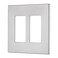 Eaton PJS262SGSPL Designer 2Gang Screwless Wallplate Silver Granite