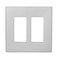 Eaton PJS262SGSPL Designer 2Gang Screwless Wallplate Silver Granite