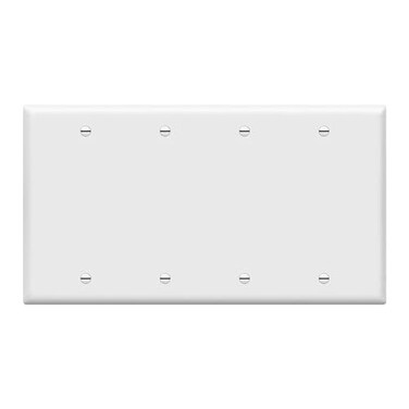 ENERLITES Blank Device Wall Plate Cover Size 4Gang 450 x 819 Unbreakable Polycarbonate Thermoplastic 8804W White