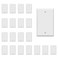 ENERLITES Blank Wall Plate Cover Gloss Finish Standard Size 1Gang 450 x 276 Polycarbonate Thermoplastic Electrical Covers for Unused OutletsSwitches 8801W20PCS White 20 Pack