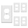 ENERLITES Duplex Wall Plates Kit Electrical Outlet Covers Standard Size 1Gang 450 x 276 Unbreakable Polycarbonate Thermoplastic Electric Receptacle Plug Covers 8821W5PCS White 5 Pack