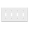 ENERLITES Quad Light Switch Wall Plate Standard Size 4Gang 450 x 819 Unbreakable Polycarbonate Thermoplastic 8814W White