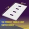 ENERLITES Quad Light Switch Wall Plate Standard Size 4Gang 450 x 819 Unbreakable Polycarbonate Thermoplastic 8814W White