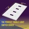 ENERLITES Quad Light Switch Wall Plate Standard Size 4Gang 450 x 819 Unbreakable Polycarbonate Thermoplastic 8814W White