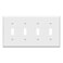 ENERLITES Quad Light Switch Wall Plate Standard Size 4Gang 450 x 819 Unbreakable Polycarbonate Thermoplastic 8814W White