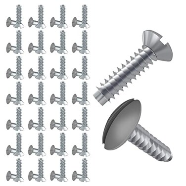 ENERLITES Replacement Screws for Duplex Wall Plate 34 Length OvalHead Screws Painted Gloss Finish SR8821GY Gray 30 Pack