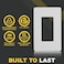 Faith White 1Gang Screwless Wall Plate 8pack Light Switch Plate or Wall Plate for Electrical Outlet 1Gang Wall Plate for Decorator Switches and Receptacles HeatResistant Thermoplastic