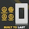 Faith White 1Gang Screwless Wall Plate 8pack Light Switch Plate or Wall Plate for Electrical Outlet 1Gang Wall Plate for Decorator Switches and Receptacles HeatResistant Thermoplastic