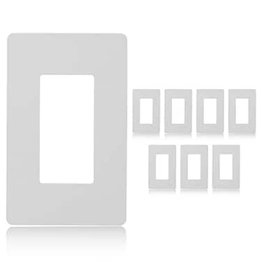Faith White 1Gang Screwless Wall Plate 8pack Light Switch Plate or Wall Plate for Electrical Outlet 1Gang Wall Plate for Decorator Switches and Receptacles HeatResistant Thermoplastic