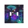 Yamxbfa Fantasy Mushroom Forest Glowing Butterfly Double Toggle Light Switch Cover Decorative 2 Gang Wall Plate Electrical Switchplate Faceplate for Bathroom Kitchen Decorate Accessories