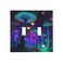 Yamxbfa Fantasy Mushroom Forest Glowing Butterfly Double Toggle Light Switch Cover Decorative 2 Gang Wall Plate Electrical Switchplate Faceplate for Bathroom Kitchen Decorate Accessories