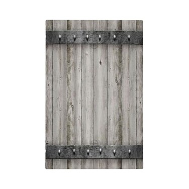 ranedula Farmhouse Rustic Grey Barn Door Wood 1 Gang Light Switch Cover No Device Blank Wall Plate Decorative Switchplate Electrical Faceplate for Bathroom Family Bedroom Art Decoration