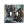 Sghxwp Fun Monster Cat Nautical Sailboat Sea Wave Double Toggle Novelty Light Switch Covers Plate Decorative 2Gang Wall Plate Cover Dual Device Electrical Switchplate Faceplate for Country Bathroom De