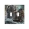 Sghxwp Fun Monster Cat Nautical Sailboat Sea Wave Double Toggle Novelty Light Switch Covers Plate Decorative 2Gang Wall Plate Cover Dual Device Electrical Switchplate Faceplate for Country Bathroom De