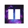 Wpshijia Galaxy Outer Space 2 Gang Double Rocker Wall Plate Purple Nebula Decorative Light Switch Cover Universe Planet Faceplate Standard Size 45 x 46 in for Bathroom Bedroom Home Decor