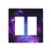 Wpshijia Galaxy Outer Space 2 Gang Double Rocker Wall Plate Purple Nebula Decorative Light Switch Cover Universe Planet Faceplate Standard Size 45 x 46 in for Bathroom Bedroom Home Decor