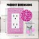 Gaocai 1 Pcs Shiny Silver Pink Rhinestones Outlet Covers Wall Plate Single Toggle Decorative Switch Plates And Outlet Covers Rhinestones Light Switch Cover