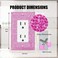 Gaocai 1 Pcs Shiny Silver Pink Rhinestones Outlet Covers Wall Plate Single Toggle Decorative Switch Plates And Outlet Covers Rhinestones Light Switch Cover