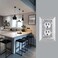 Gaocai 1 Pcs Silver Shiny Silver Rhinestones Light Switch Cover Plate Decorative Wall Plate Wall Socket Imitation Wood Grain Wall Plates For Electrical Outlets