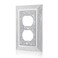 Gaocai 1 Pcs Silver Shiny Silver Rhinestones Light Switch Cover Plate Decorative Wall Plate Wall Socket Imitation Wood Grain Wall Plates For Electrical Outlets