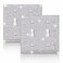Gaocai 2 Pcs Shiny Silver Rhinestones Wall Plate Cover Double Gang Toggle Outlet Covers Bling Light Switch Cover
