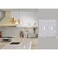 Gaocai 2 Pcs Shiny Silver Rhinestones Wall Plate Cover Double Gang Toggle Outlet Covers Bling Light Switch Cover