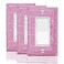 Gaocai 3 Pcs Silver Shiny Pink Rhinestones Light Switch Cover Durable Silver Rhinestone Wall Plate Cover Decorative Electrical Outlet