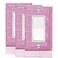 Gaocai 3 Pcs Silver Shiny Pink Rhinestones Light Switch Cover Durable Silver Rhinestone Wall Plate Cover Decorative Electrical Outlet