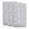 Gaocai 3 Pcs Silver Shiny Silver Rhinestones Light Switch Cover Plate Kitchen Home Decorative Single Toggle Wall Plate Durable Wall Outlet