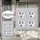Gaocai Silver Shiny Silver Rhinestones Wall Plates Light Switch Cover Plate Decorative Wall Plate Double Socket Toggle For Home Outlet Covers